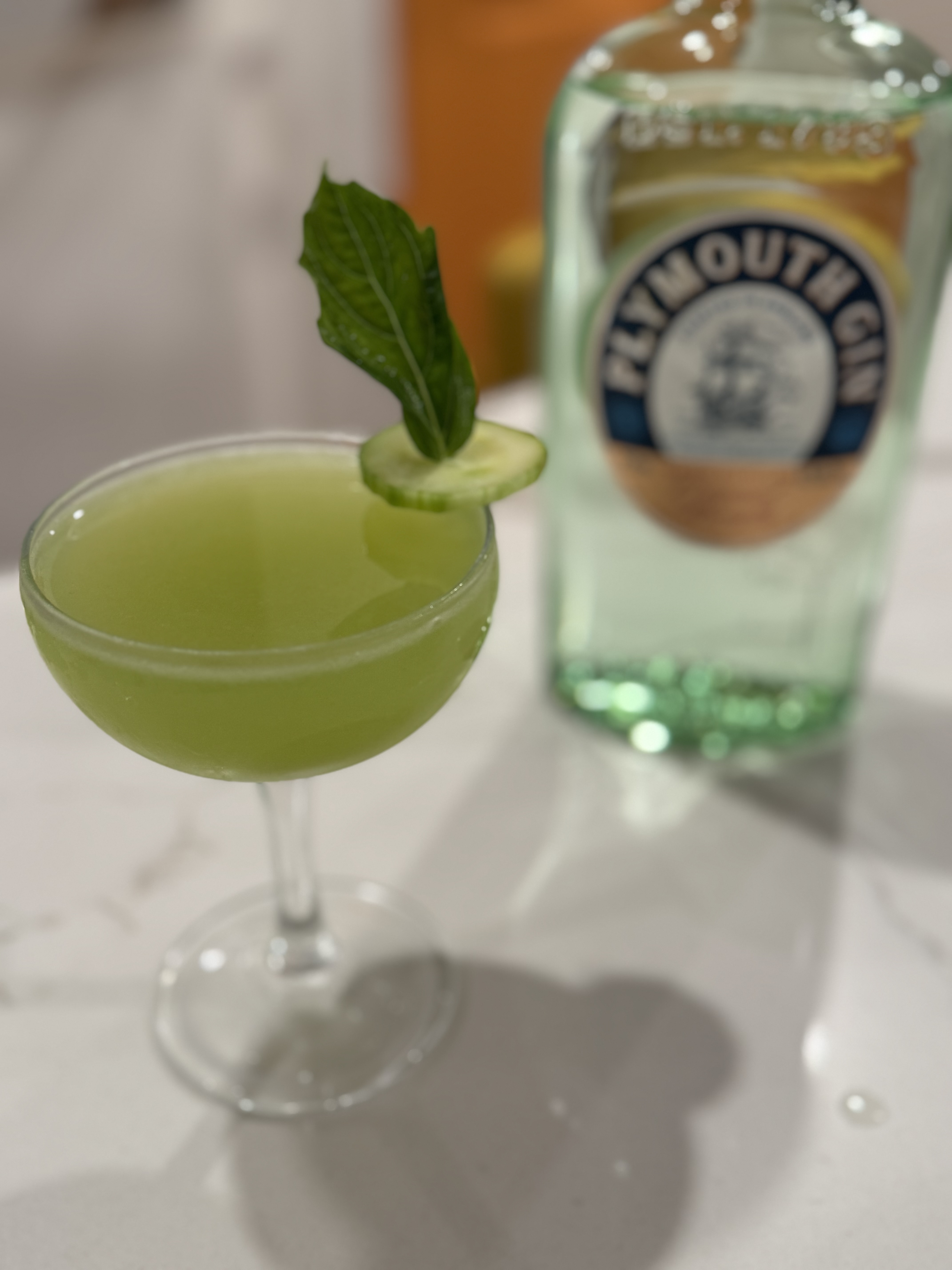 Basil Cucumber Gimlet